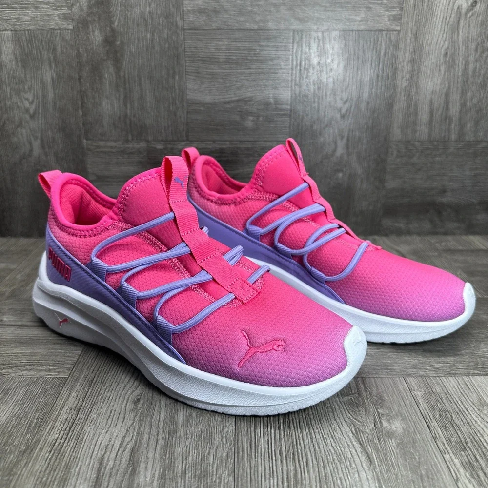 Puma Softride Sophia 2 Kids Size 3C Pink Purple Ombre Mesh Athletic NEW